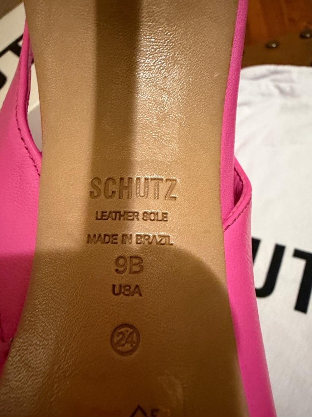 SCHUTZ Hot Pink Pointed-Toe Slingback Stilettos - Picture 5 of 5